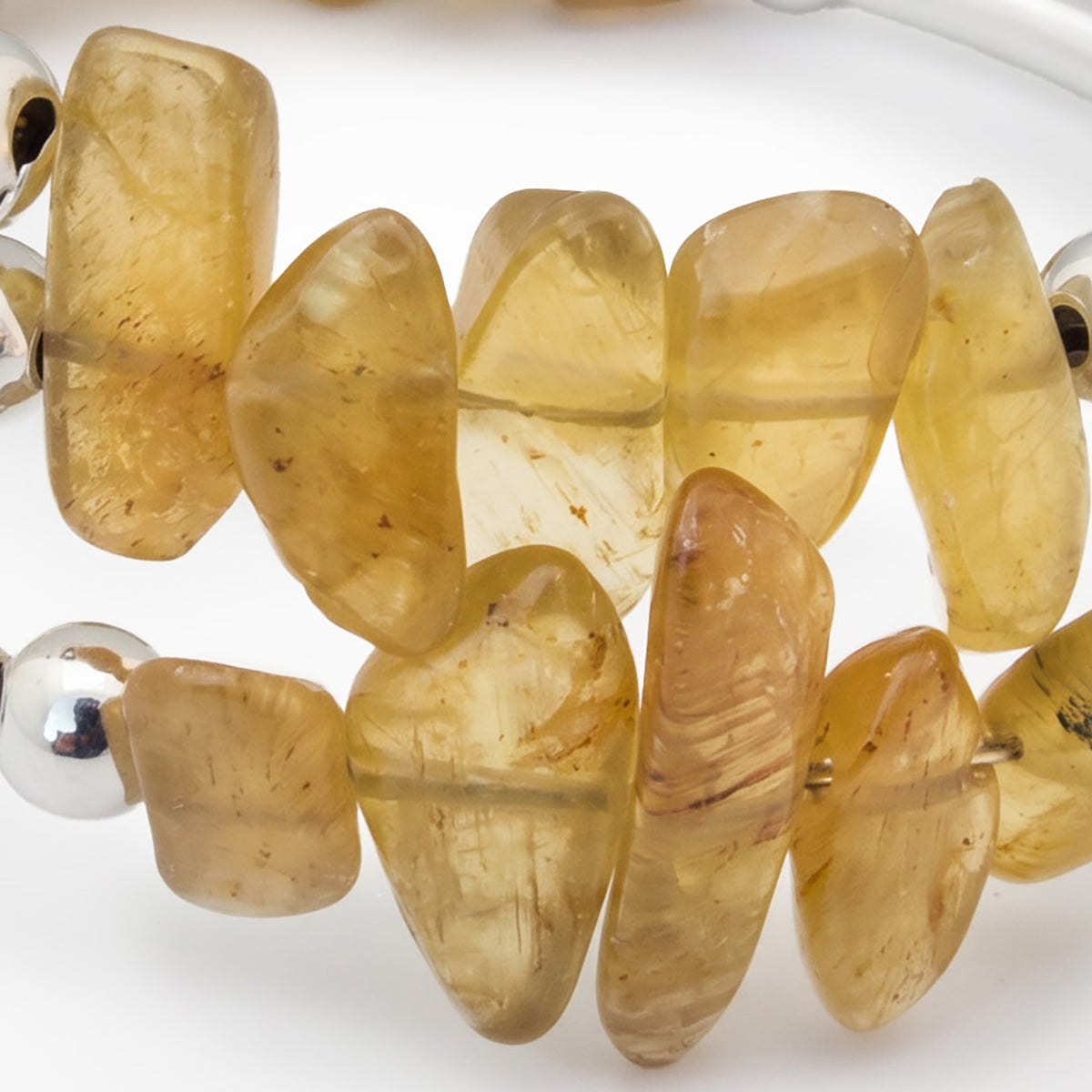Honey - Natural Yellow Agate Nugget Bracelet