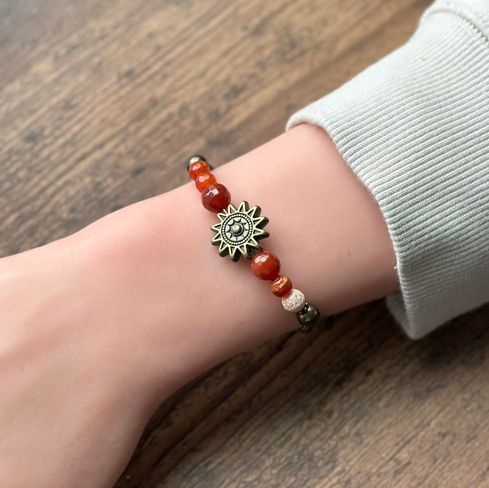 Warm Sun - Red Agate Bracelet