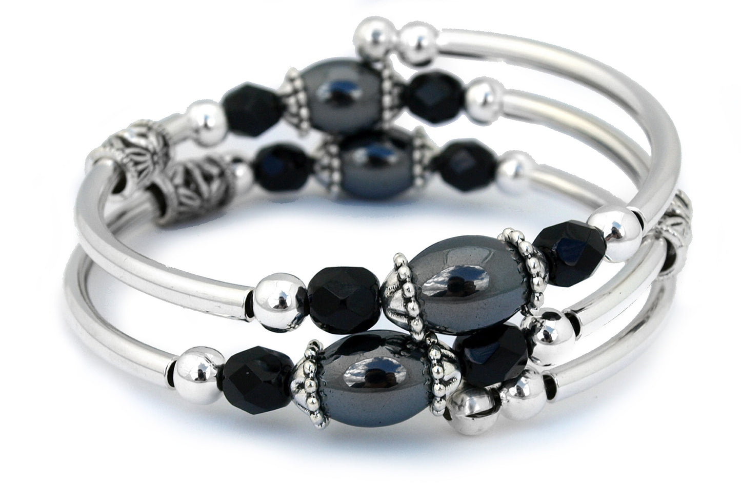 Midnight - Hematite Oval Bracelet