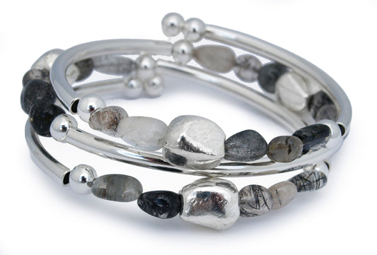 Splinter - Gray Quartz Nugget Bracelet