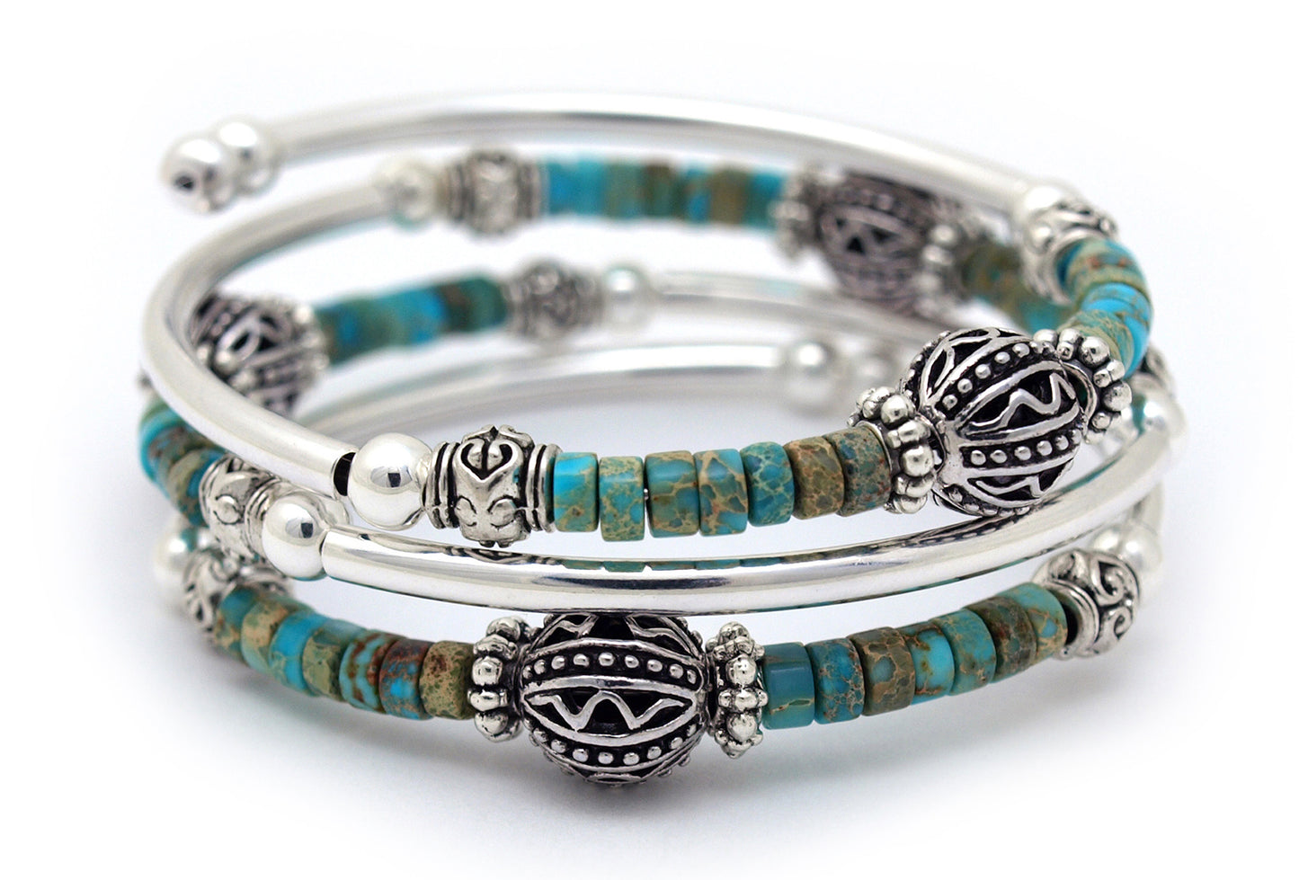 Laguna - Sea Blue Heishi Bracelet