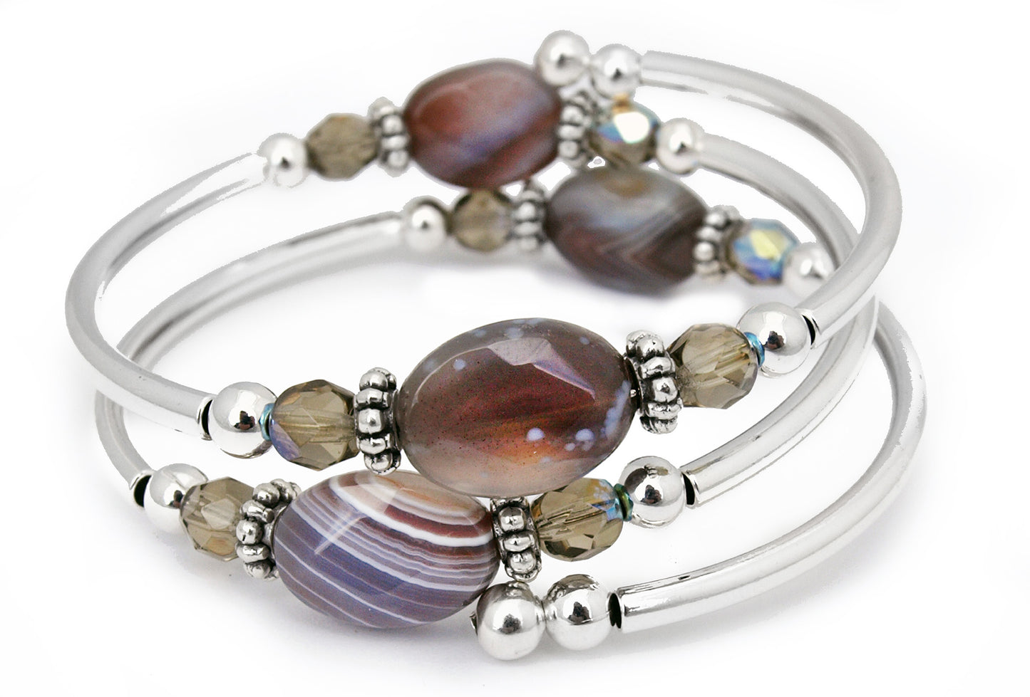 Smoke & Mirrors - Botswana Agate Bracelet