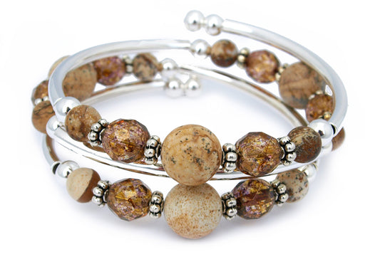 Sand Dune - Brown Picture Jasper Bracelet