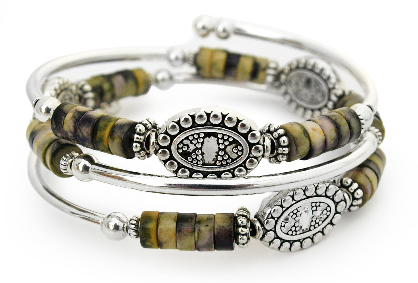Cactus - Silkstone Heishi Bracelet