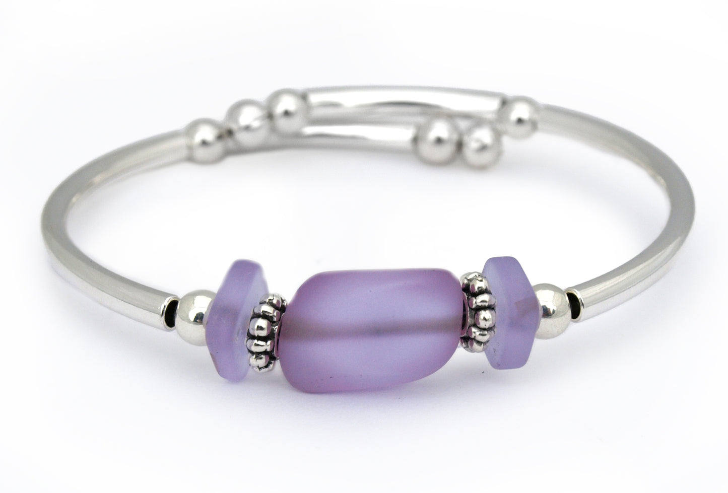 Lilac Sea Glass Bracelet