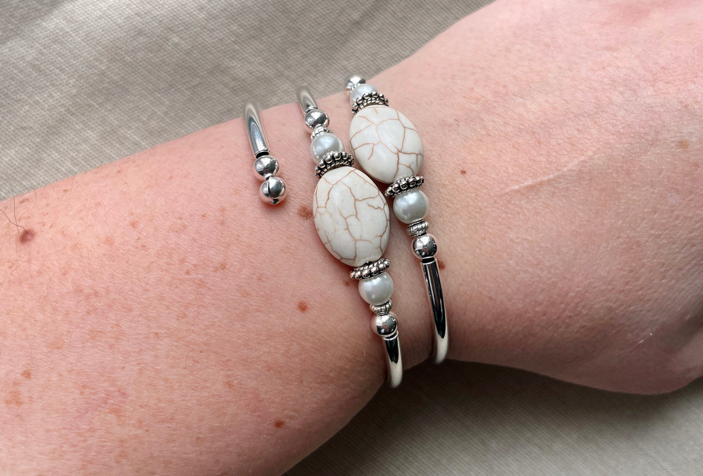 Fresco - White Magnesite Bracelet