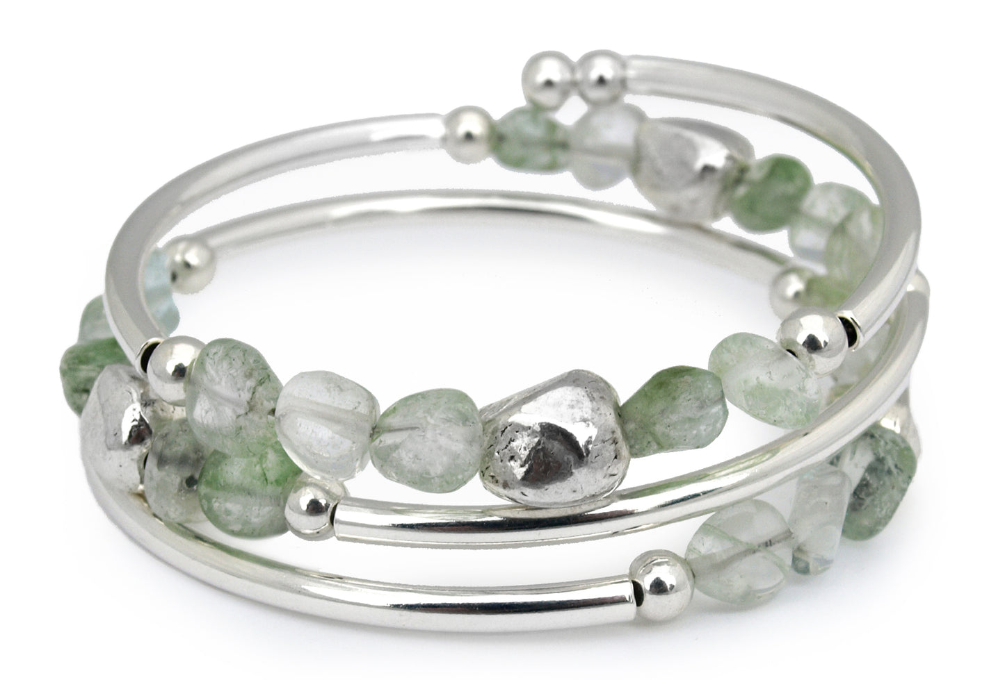 Spring Meadow - Green Quartz Nugget Bracelet