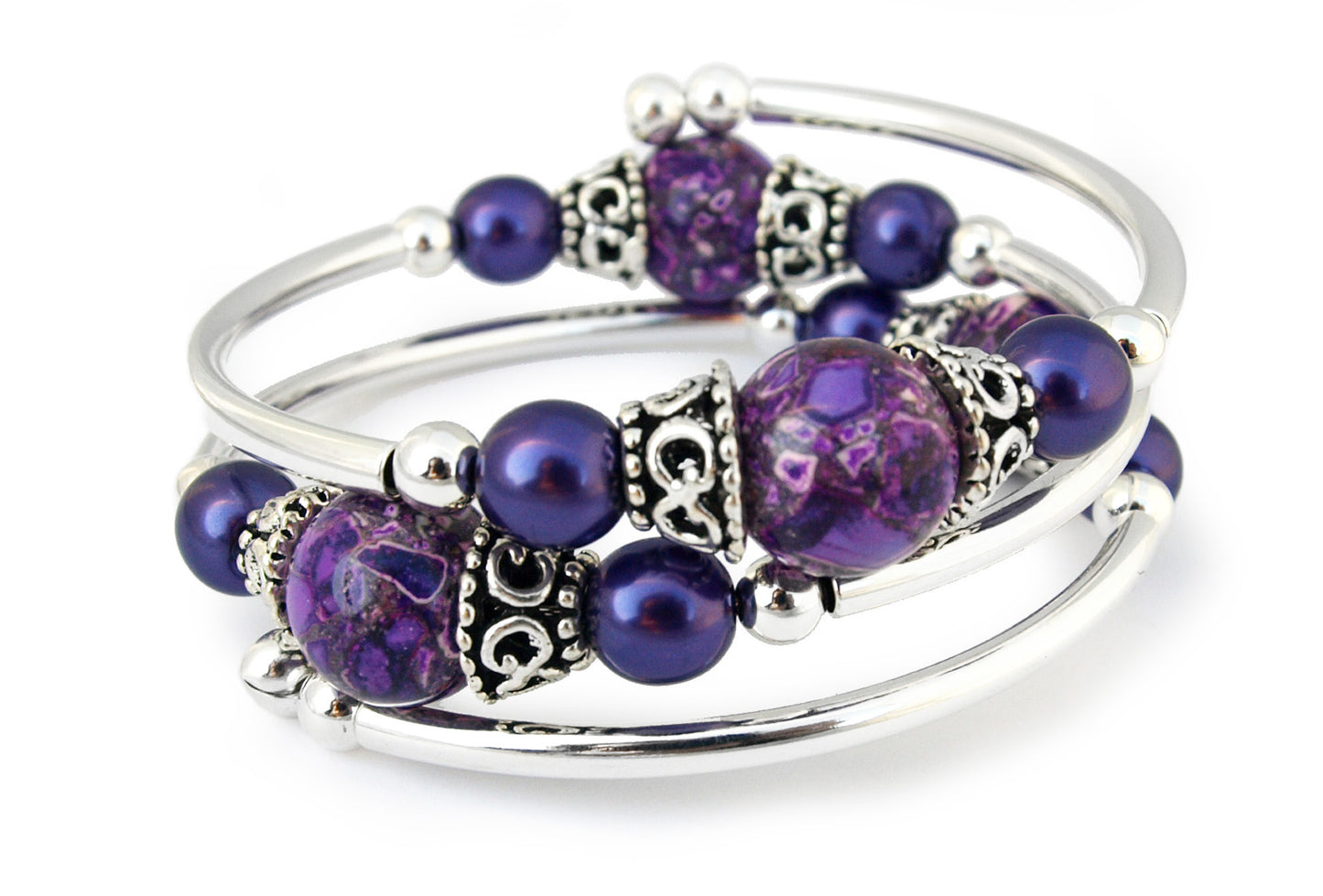 Confetti - Purple Mosaic Stone Bracelet