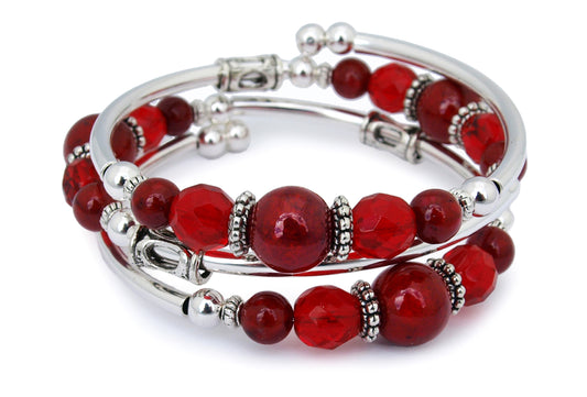 Geranium - Red Riverstone Bracelet