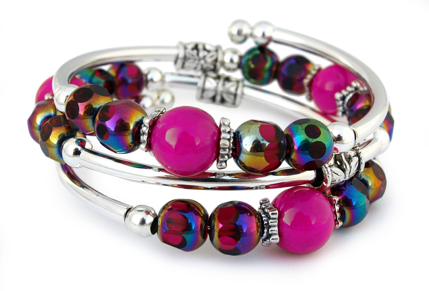 Mardi Gras - Riverstone and Cut Glass Bracelet