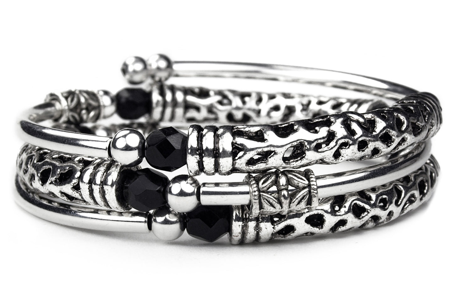 Marilyn - Silver Curved Bracelet