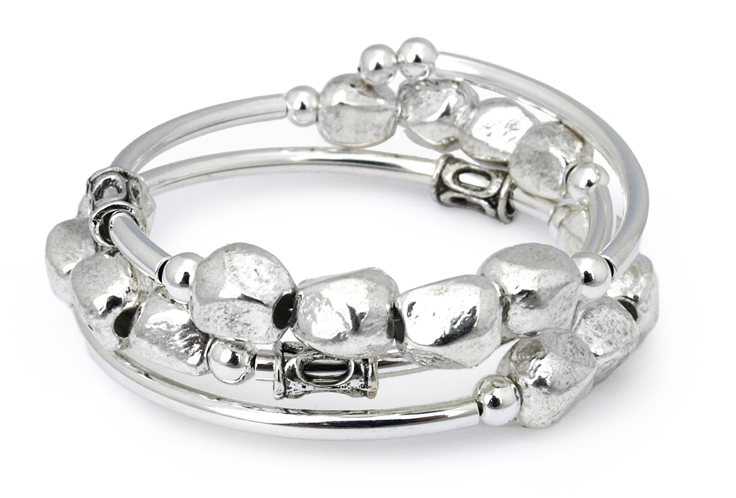 Silver Stream - Silver Nugget Bracelet