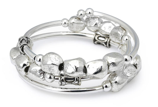 Silver Stream - Silver Nugget Bracelet