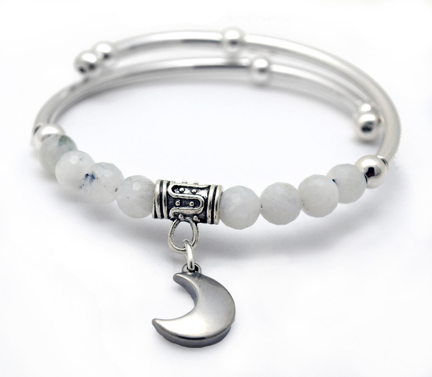 Moon - Moonstone Charm Bracelet
