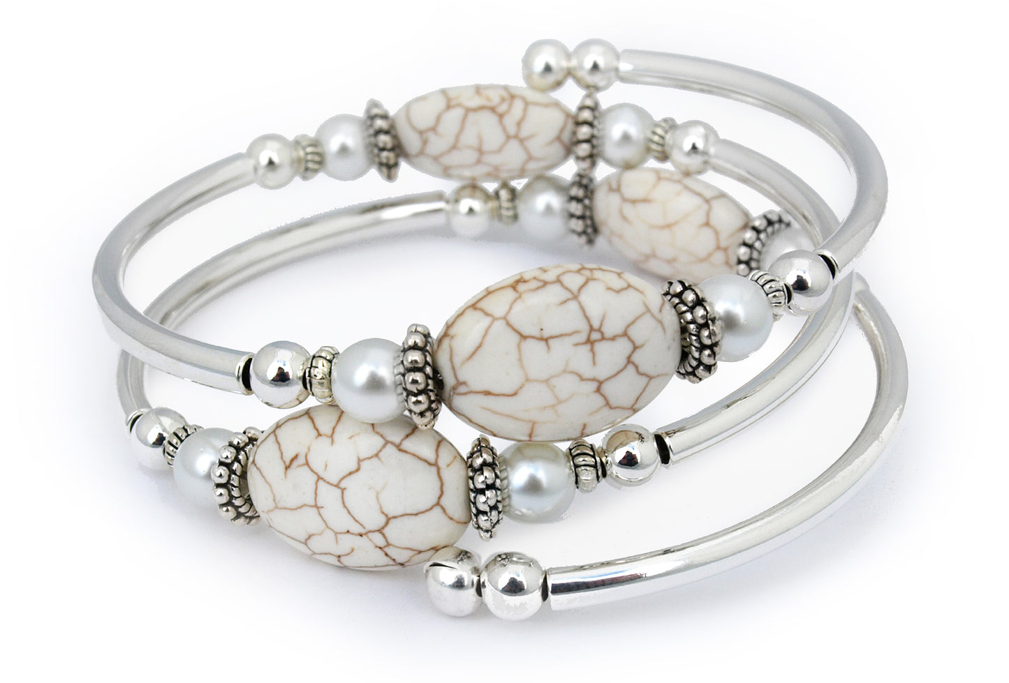 Fresco - White Magnesite Bracelet