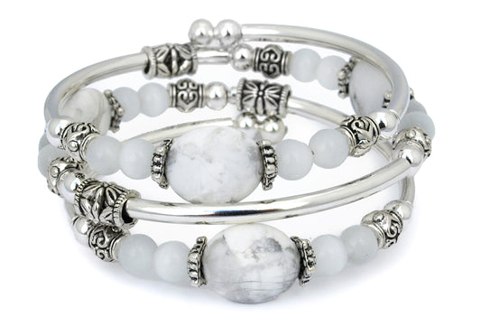 Arctic - Howlite & Cateye Bracelet