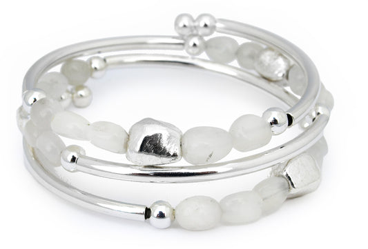 Moonrise - Moonstone Tumbled Nugget Bracelet