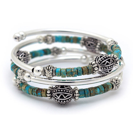 Laguna - Sea Blue Heishi Bracelet