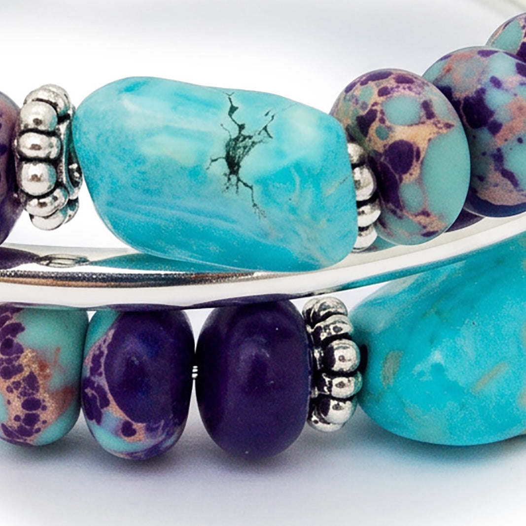 Watercolor – Turquoise & Jasper Bracelet