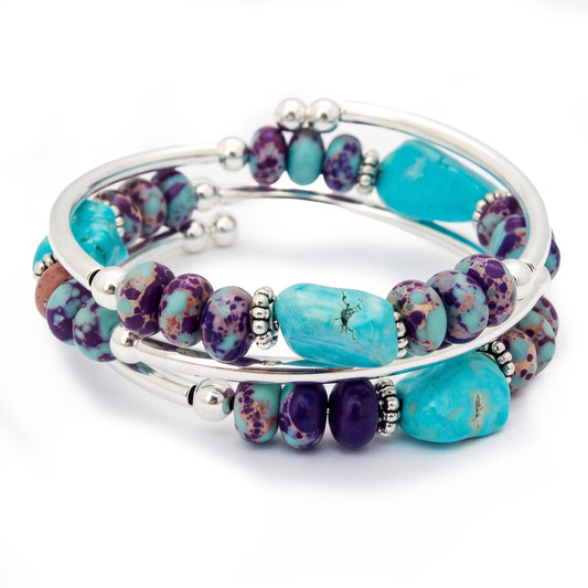 Watercolor – Turquoise & Jasper Bracelet