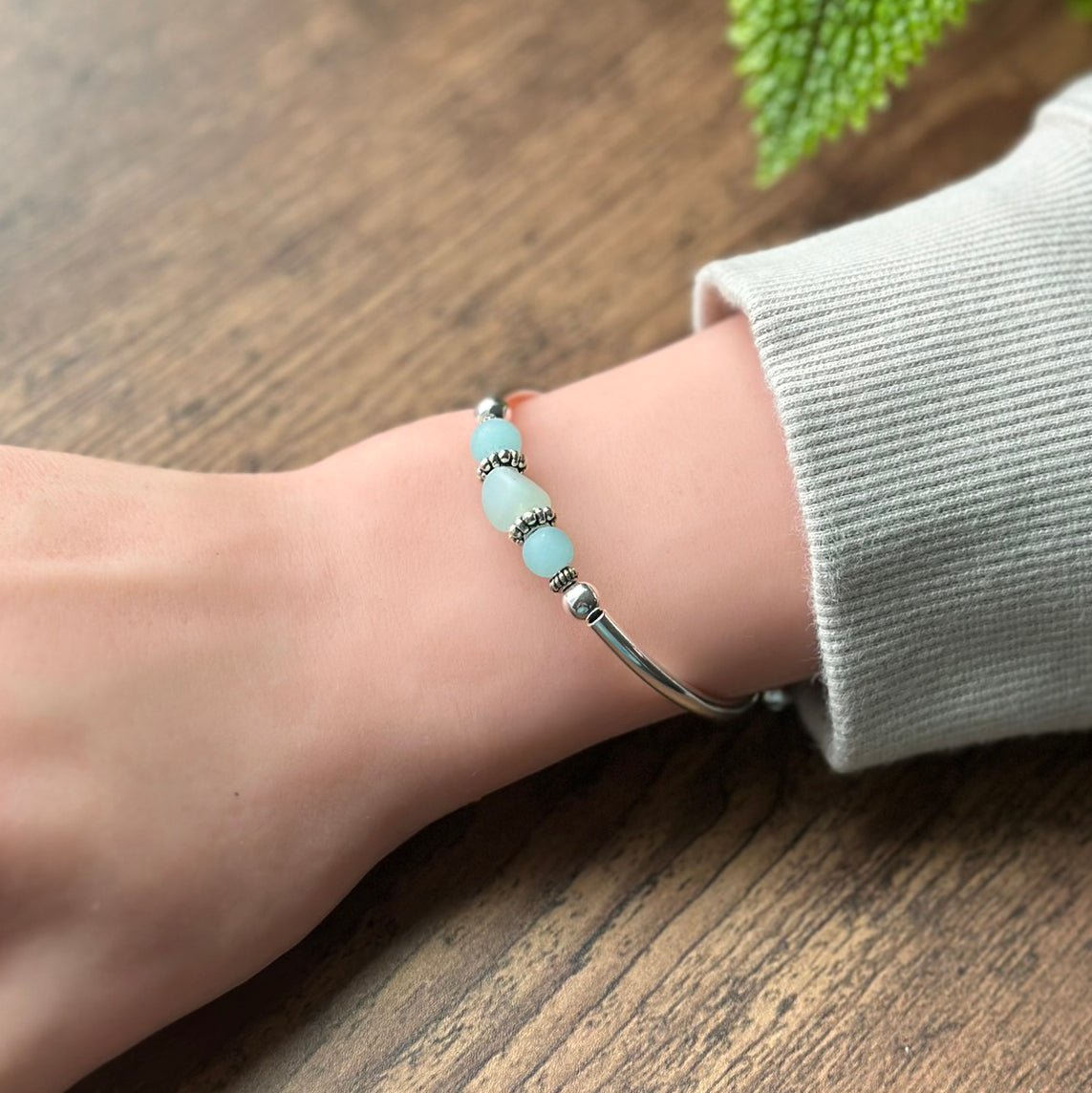 Seafoam Sea Glass Bracelet