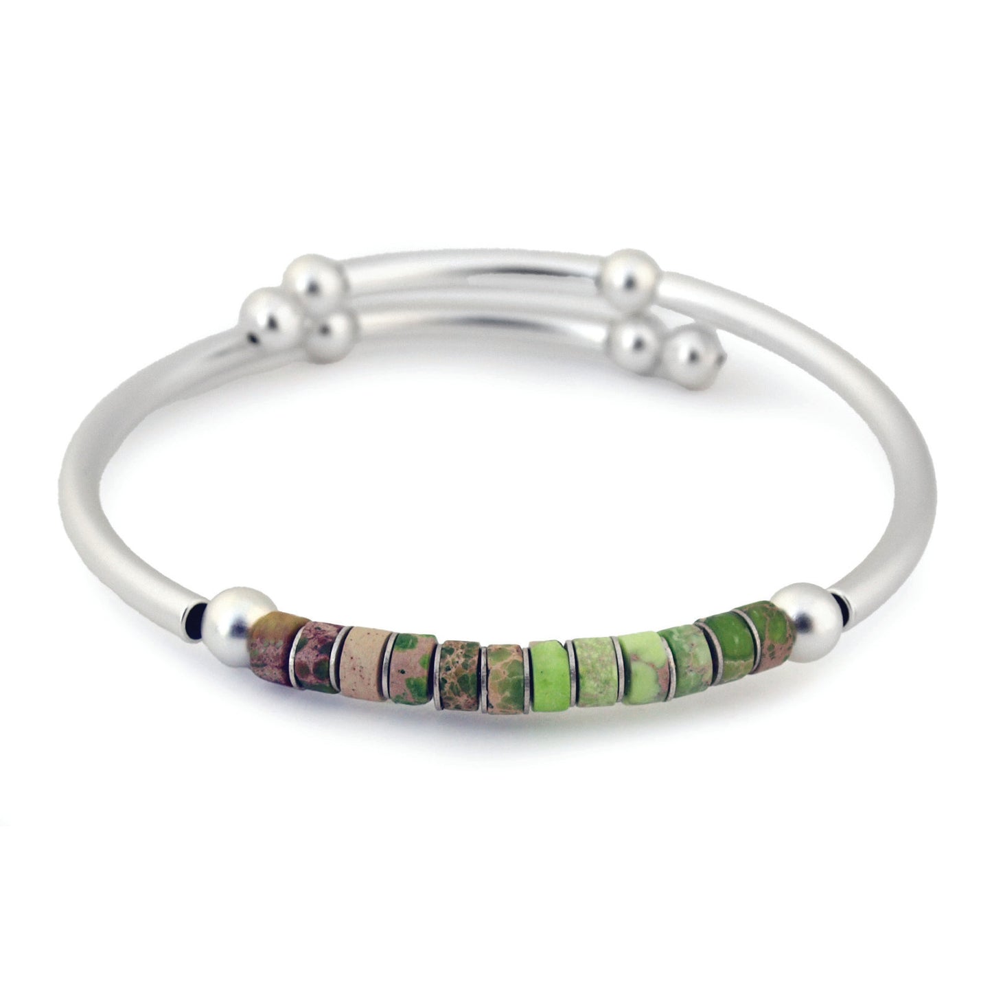 Satin Silver Imperial Jasper - "Reflection"