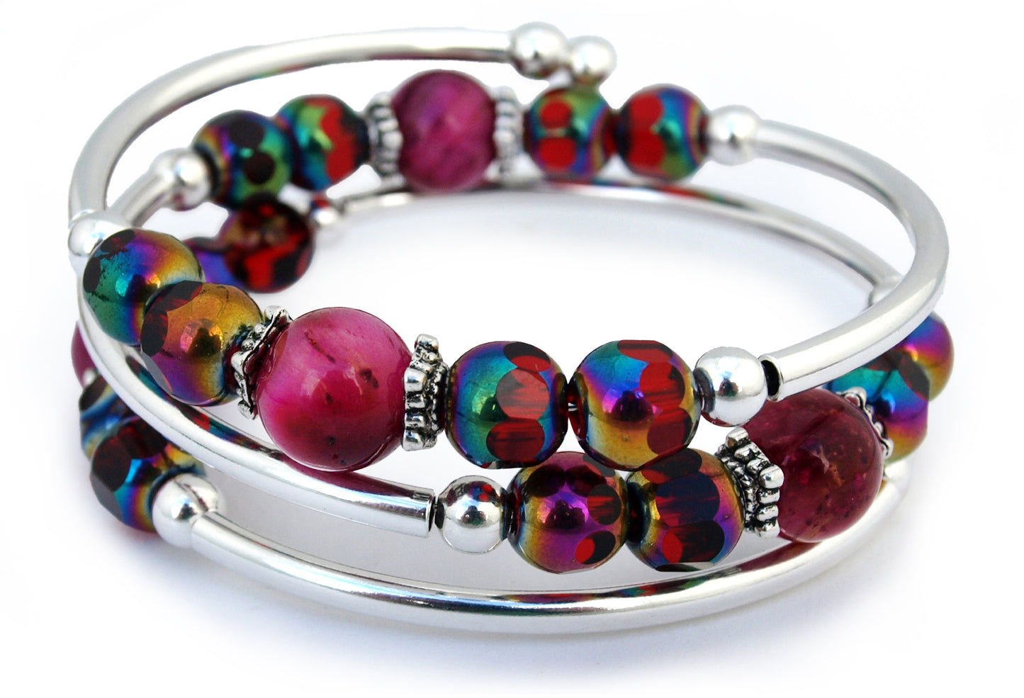 Mardi Gras - Riverstone and Cut Glass Bracelet