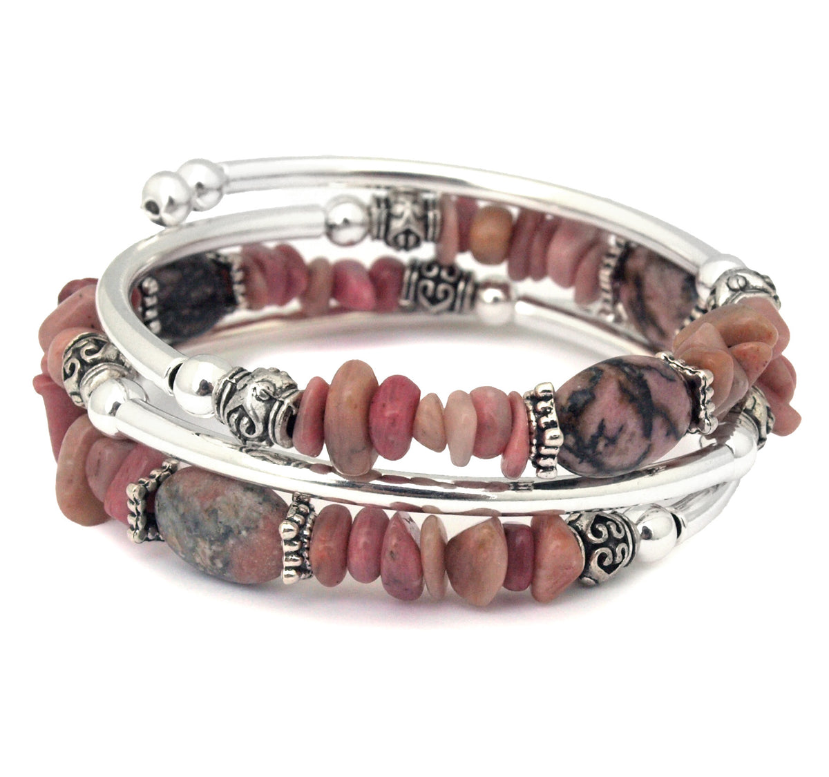 Rosewood - Rhodonite Bracelet