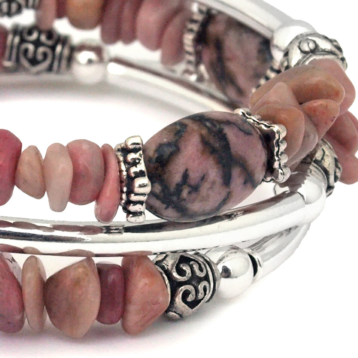 Rosewood - Rhodonite Bracelet