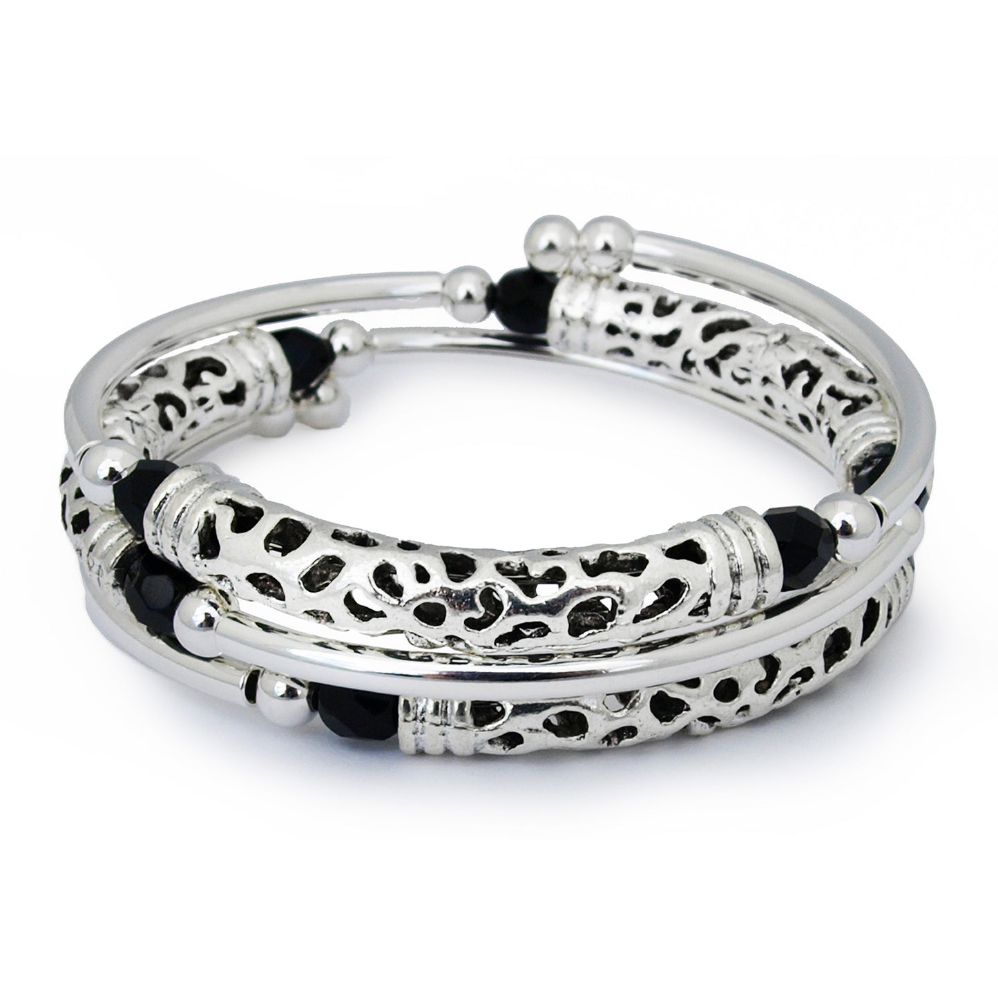 Marilyn - Silver Curved Bracelet
