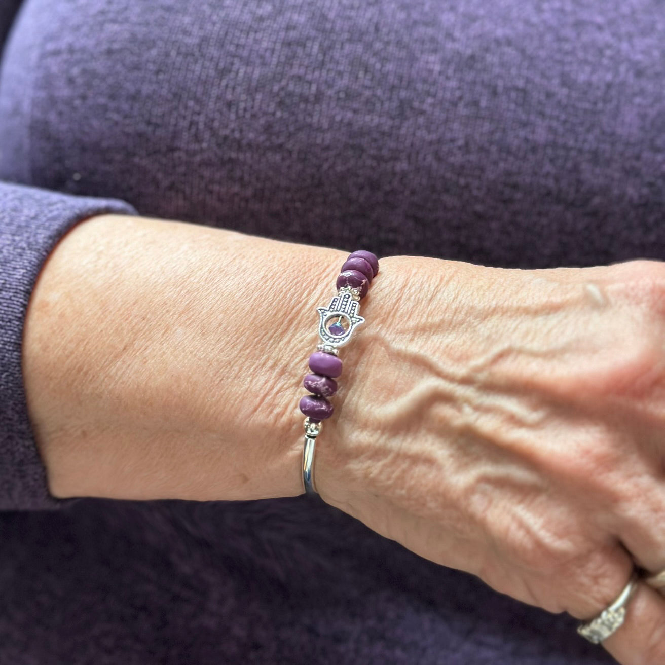 Fatima - Magnesite Rondelle Bracelet