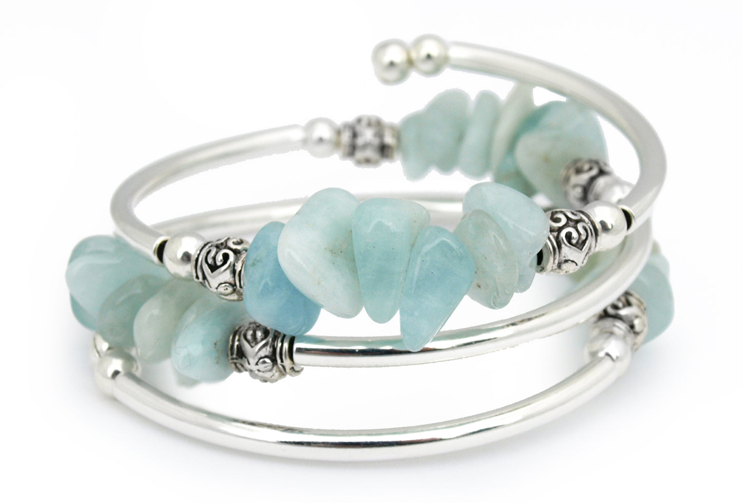 Heavenly - Aquamarine Nugget Bracelet