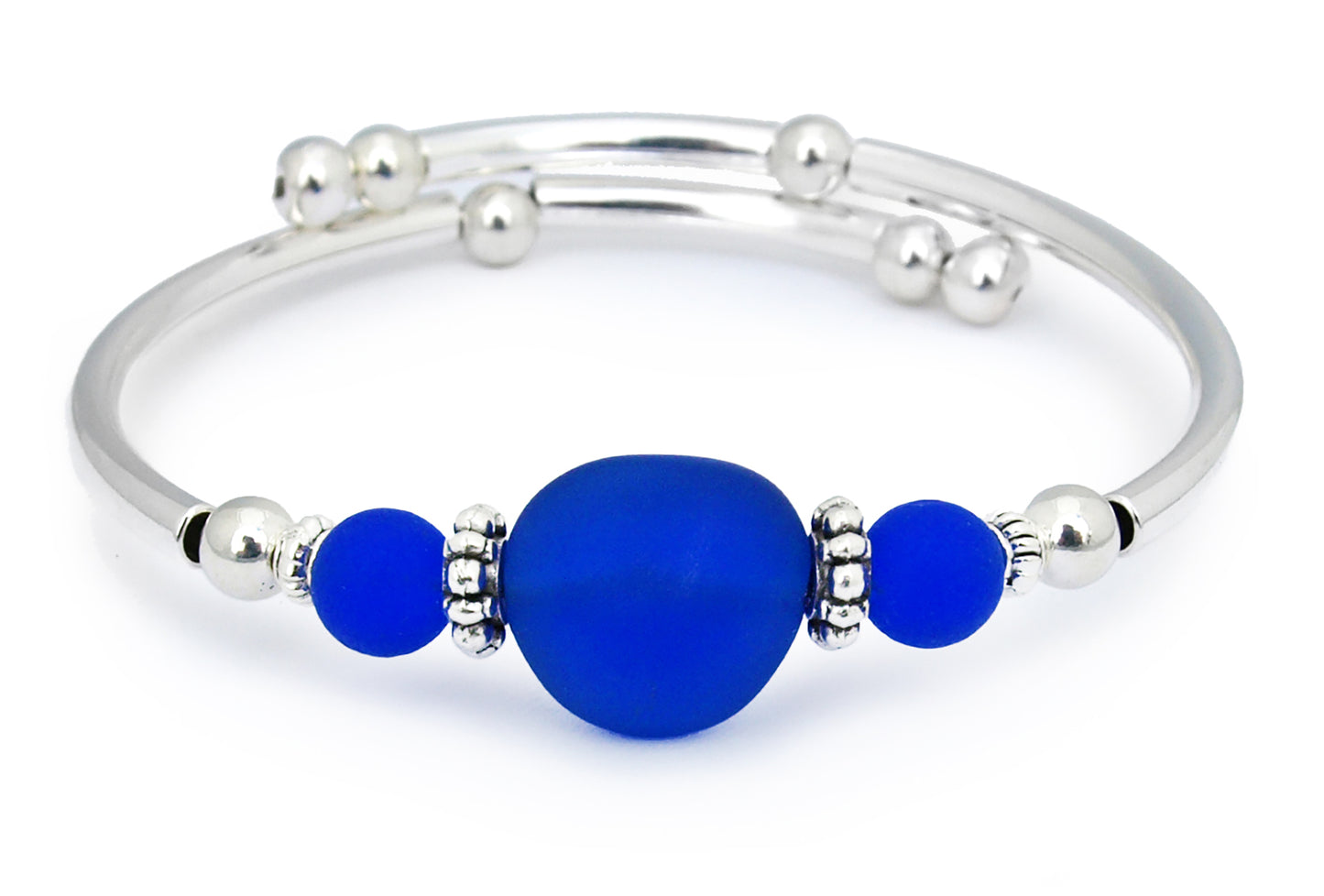 Cobalt Blue Sea Glass Bracelet