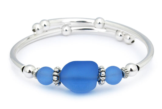 Sapphire Sea Glass Bracelet