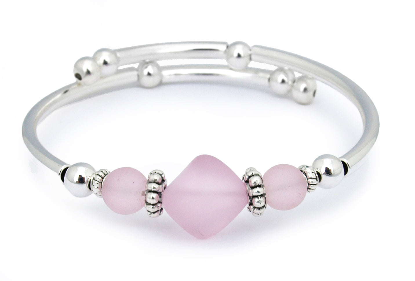 Pink Sea Glass Bracelet