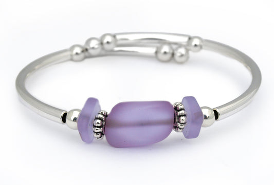 Lilac Sea Glass Bracelet