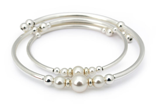 Soft Pearl Duet Bracelets