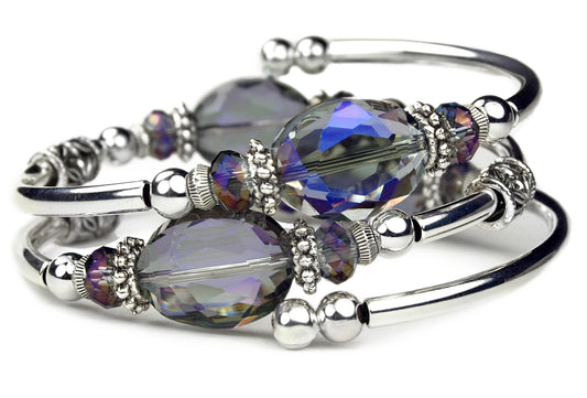 Summer Storm - Purple Luster Crystal Bracelet