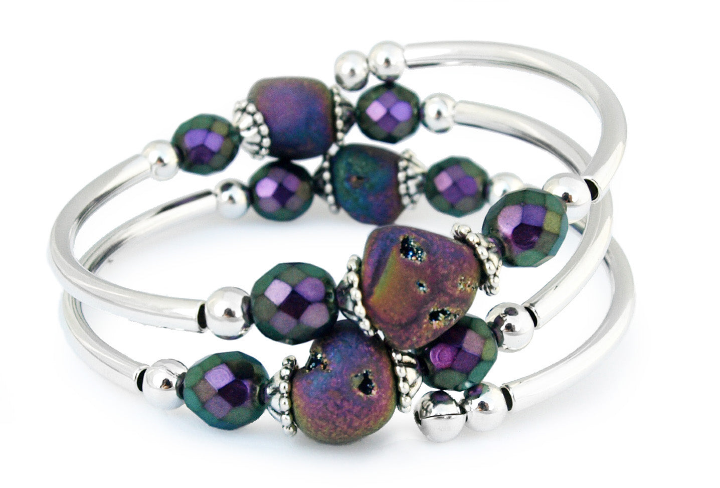 Nebula - Rainbow Druzy Nugget Bracelet