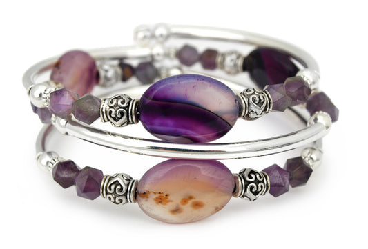 Mirage - Purple Banded Agate Bracelet